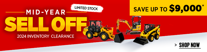 selling off all 2024 compact equipment inventory Toromont Cat