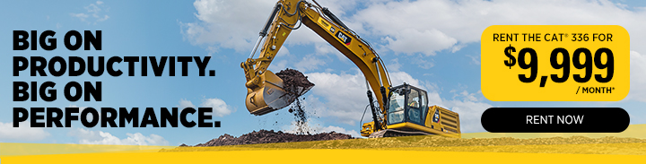 Rent the Cat 336 and enjoy 24-hour delivery