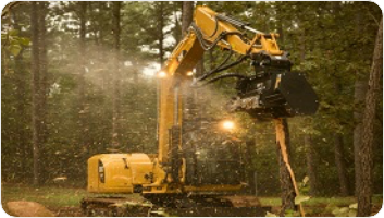 Rent Small Cat Excavators Toronto - Clear Land of Large Trees & Shrubbery