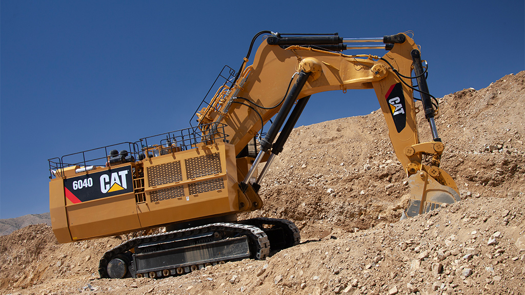 Cat bulldozer digging