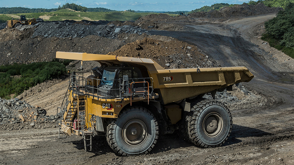 surface-equipment-miningtrucks Large cat truck on site