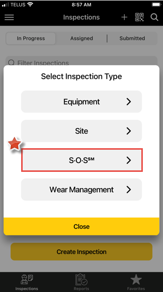 Pre-register using SOS Inspection through Cat Inspect 4.0