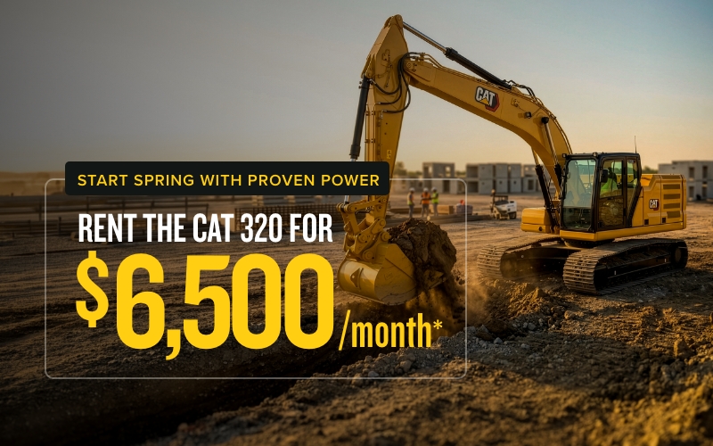April Rental Promo 320 excavator