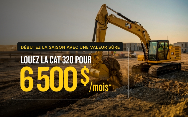 April Rental Promo 320 excavator FR